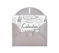 YUGTAEE Gray Greeting Card Math Geometry Geek Calculus Printed 4x6in for Christmas, children's birthdays, Valentine's Day, wedding anniversaries, and party invitations