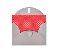 YUGTAEE Gray Greeting Card Red And White Polka Dots Printed 4x6in for Christmas, children's birthdays, Valentine's Day, wedding anniversaries, and party invitations