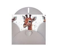 YUGTAEE Gray Greeting Card Stylish Animal Giraffe Printed 4x6in for Christmas, children's birthdays, Valentine's Day, wedding anniversaries, and party invitations