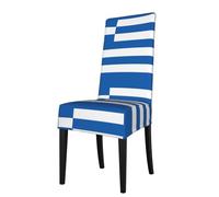 YUGTAEE Greek flag Picture dining chair cover is easy to disassemble and made of high resilience fabric that is wear-resistant