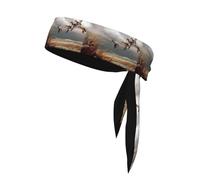 YUGTAEE Hunting Flying Wild Ducks Picture Sports Double-Sided Headscarf for Women and Men Adjustable for All Head Circumferences