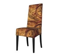 YUGTAEE Law of the Compass Navigation Picture dining chair cover is easy to disassemble and made of high resilience fabric that is wear-resistant
