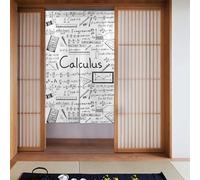 YUGTAEE Math Geometry Geek Calculus Picture Curtain two Pieces Spliced 34x56in Fabric curtains, room dividers for Hanging Between Rooms, at Doorways