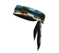 YUGTAEE Mountain Sunrise Picture Sports Double-Sided Headscarf for Women and Men Adjustable for All Head Circumferences