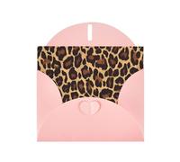 YUGTAEE Pink Greeting Card Cool Cheetah Leopard Printed 4x6in for Christmas, children's birthdays, Valentine's Day, wedding anniversaries, and party invitations