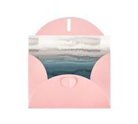 YUGTAEE Pink Greeting Card In the midst of the tide Printed 4x6in for Christmas, children's birthdays, Valentine's Day, wedding anniversaries, and party invitations
