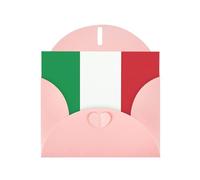 YUGTAEE Pink Greeting Card italy flag Printed 4x6in for Christmas, children's birthdays, Valentine's Day, wedding anniversaries, and party invitations