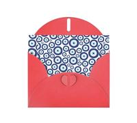 YUGTAEE Red Greeting Card Evil eyes Printed 4x6in for Christmas, children's birthdays, Valentine's Day, wedding anniversaries, and party invitations