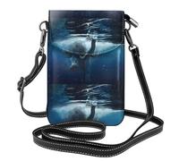 Yugtaee Small Cell Phone Purse 7.6x4.9in Swimming African Elephant Printed Leather Crossbody Flap Phone Case For Women, Perfect For Walking, Camping