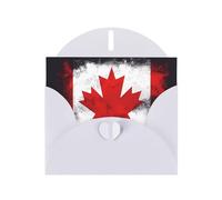 YUGTAEE White Greeting Card Canadian flag Printed 4x6in for Christmas, children's birthdays, Valentine's Day, wedding anniversaries, and party invitations