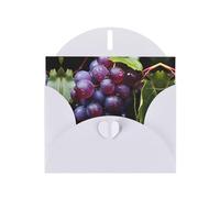 YUGTAEE White Greeting Card Fresh Grapes Printed 4x6in for Christmas, children's birthdays, Valentine's Day, wedding anniversaries, and party invitations