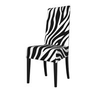 YUGTAEE Zebra fine lines Picture dining chair cover is easy to disassemble and made of high resilience fabric that is wear-resistant
