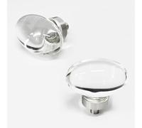 YuGtcen 6pcs Crystal Dresser Knobs, Gold & Silver, 1.75" Diameter, Brushed Gold Finish, Artistic Design, Cabinet & Furniture Knobs