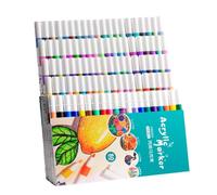 Yugugomo Colours Acrylic Paint Pens, Marker Waterproof Pens Set, Acrylic Pens for Stones, Waterproof Stones for Painting, Quick-Drying Waterproof Colouring Pen for Stone, Calligraphy, Canvas