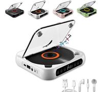 Yuguz Portable Cd Player, Lifesparking Portable Cd Player, 2025 New Bluetooth Compatible Small Cd-Players With Headphones, Mini Rechargeable Speaker For Home, Office, Travel, Car (White)