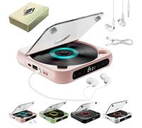 Yuguz Portable Cd Player, New Bluetooth-Compatible With Headphones, Supports Cd/Usb/Bt And Repeat Modes, Mini Rechargeable Discman For Home, Office, Travel,D