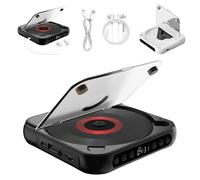 Yuguz Portable CD Player, Supports CD/USB/BT and Repeat Modes, 2025 New Bluetooth Compatible Small CD-Players with Headphones, Portable Bluetooth-Compatible CD-Player, Built-in HiFi Speakers (black)
