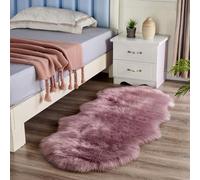 YUGWNN Artistic Decor Faux Sheepskin Rug,Hairy Washable Carpet,Grape Purple aesthetic rugs&pads & protectors,60x150cm/23.6x59.0in