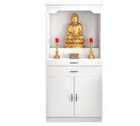 YUGXTH Buddhist Altar Cabinet Table, Solid Wood Altar Cabinet with Storage, Meditation Shrine Buddhist, Chinese Offering Table for Prayers, Divination, Worship(White,50cm/19.6in)