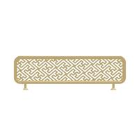 YUGXTH Countertop Partition, Dividers for Dining Areas, Restaurant Decorative Partition Grille, Ironwork Hollow Partition Privacy Screen for Workspace(Gold A,L100xH30cm/39.3x12in)