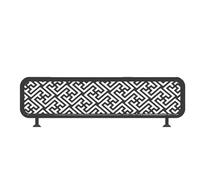 YUGXTH Countertop Partition, Dividers for Dining Areas, Restaurant Decorative Partition Grille, Ironwork Hollow Partition Privacy Screen for Workspace(Black A,L60xH30cm/23.6x12in)