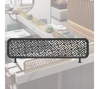 YUGXTH Countertop Partition Screen Privacy, Dividers for Dining Areas, Ironwork Hollow Out Restaurant Decorative Partitions, Ideal for Enhancing Privacy(Black,L120xH30cm/47.2x12in)