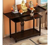 YUGXTH Meditation Table Altar with Storage, Bamboo Altar Cabinet, Buddhist Prayer Table, Chinese Cabinet Pedestal Offering Tables for Relaxation, Prayers, Divination(L100xW33xH100cm/26x13x39.3in)