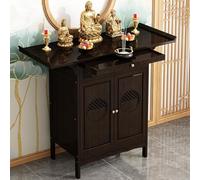YUGXTH Personal Shrine Altar Table, Bamboo Puja Table Meditation Storage Table, Altar Cabinet with Drawer And Storage, Day of The Dead Altar Stand for Living Room, Bedroom(80cm/31.5in)