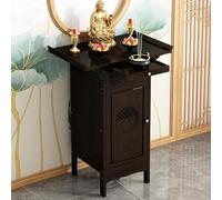 YUGXTH Personal Shrine Altar Table, Bamboo Puja Table Meditation Storage Table, Altar Cabinet with Drawer And Storage, Day of The Dead Altar Stand for Living Room, Bedroom(66cm/26in)