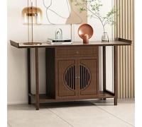 YUGXTH Personal Shrine Altar Table, Chinese Cabinet Pedestal Offering Table, Stand Meditation Prayer Tables with Storage, Buddhist Prayer Tables, for Relaxation, Prayers(Brown,150cm/59in)