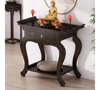 YUGXTH Shrine Altar Table, Buddhist Prayer Altar Cabinet, Meditation Table with Drawer, Bamboo Chinese Cabinet Pedestal Offering Table, Buddhist Altars for Prayers, Divination, Worship(L66xW33xH100cm)