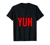 YUH Retro 80s Confident Slang Minimal Graphic Design T-Shirt