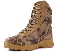 YUHAI Combat Boots For Men, Python Print Camouflage Tactical Boots Waterproof, Breathable Trekking Shoes, sand python pattern-43(UK 9)