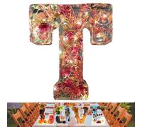 Yuhaidzsw Floral Resin Night Light, 26 Letters, Handmade, Personalized Name, Creative Letter Lamp, Birthday Party Decor (T)