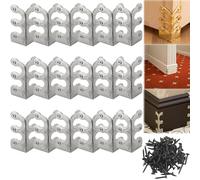 Yuhaidzsw Skiffers Baseboard Corner Protectors, Solid Copper, Silver (18pcs)