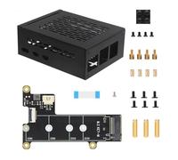 YUHANGCIYE M2 adapter,X1001 PCIE to M.2 Key-M SSD Expansion Card Housing Case Heatsink Optional for Pi 5 Board Dedicate（B#)