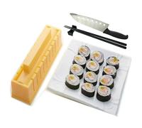 YUHE Sushi Maker, DIY Sushi Mould- Easy Sushi Kit for Beginners, with Chopsticks, Chopstick Rest and Sushi Knife, Premium Edition (Make Round Shaped Sushi)