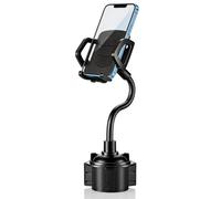 YUHENG Cup Holder Phone Mount for Car,Adjustable Gooseneck Cell Phone Holder with Expandable Base,One-Button Release,Anti-Slip Cradle,Scratch-Resistant,Fits 4-7" Phones for Standard Round Cup Holders