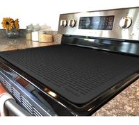 YUHFERA Silicone Electric Stove Cover Mat - 28 x 20 Ceramic Stove Top Protector, Heat Resistant Glass Cooktop Cover, Flat RV Range Stovetop Protector, XL Dish Drying Mat for Kitchen