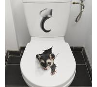 YUHGFD 2/4 PCS Toilet Seat Lid Sticker, Ferret Pattern Toilet Lid Decals, Bathroom Stickers, Non-Toxic Bathroom Decor, Child-Friendly Home Décor