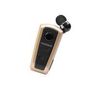 yuhlkopm Compact and Portable In-Ear Bluetooth Headset Headphone Collar Clip Business Earphone, Gold