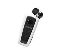 yuhlkopm Compact and Portable In-Ear Bluetooth Headset Headphone Collar Clip Business Earphone, White