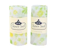 yuhlkopm Smooth and Skin with Exfoliating Shower Towel and Back Scrubber Different Double-Sided Textures Back Scrubber for Shower Made of Soft and Breathable Polyester Fiber, Green