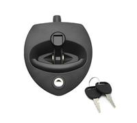 yuhlkopm Unlocked Key Can Be Removed Black Recessed Folding T Lock Handle Offers Easy Access and Safety for Trailer Toolbox, Black