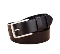 YUHNPSZE Men'S Leather Belt Stainless Steel Pin Buckle Leather Belt, Vintage Casual Jeans Belt, Business Leather Belt-A-125Cm