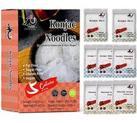 YUHO Shirataki Konjac Pasta and Rice Variety 8 Pack Inside, Vegan, Low Calorie Food, Keto Friendly, Low Carbs, Holiday Gifts, Healthy Diet Pasta 1520g, 3 Noodles, 3 Fettuccine and 2 Rice