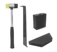 Yuhtech 23 Pcs Laminate Flooring Tools, Laminate Wood Flooring Installation Kit, Laminate Floor Fitting Tools with Tapping Block, Double-Faced Mallet, Pull Bar and 20 Spacers