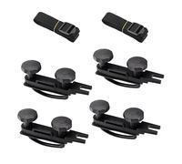Yuhtech 4 Pcs Roof Box Mounting U Bracket, Universal Car Van Mounting Fitting, Accessories for Roof Boxes with 8 Robust Lock Nuts and 2 Straps