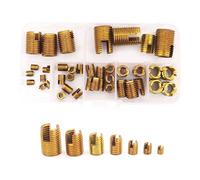 Yuhtech 40 Pcs 7 Sizes Carbon Steel Galvanized Self Tapping Threaded Insert M3 M4 M5 M6 M8 M10 M12 Self Tapping Slotted Screw for Thread Repair