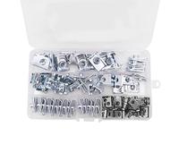 Yuhtech 80 Pcs 4 Size Stainless Steel U Clips M4 M5 M6 M8 Chimney Nuts U Nuts Speed Fasteners Assorted for Motor Vehicles Domestic Appliances Snap Nut Set